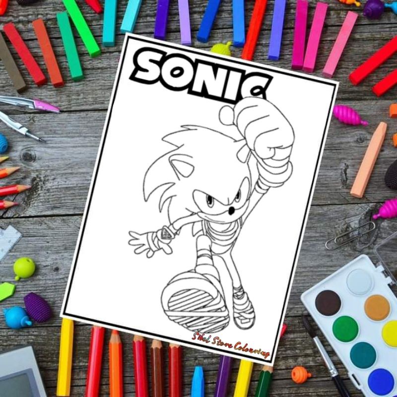 

Kertas Mewarnai Anak Tema Sonic 05 / Kertas Gambar (10 Lembar Gambar)
