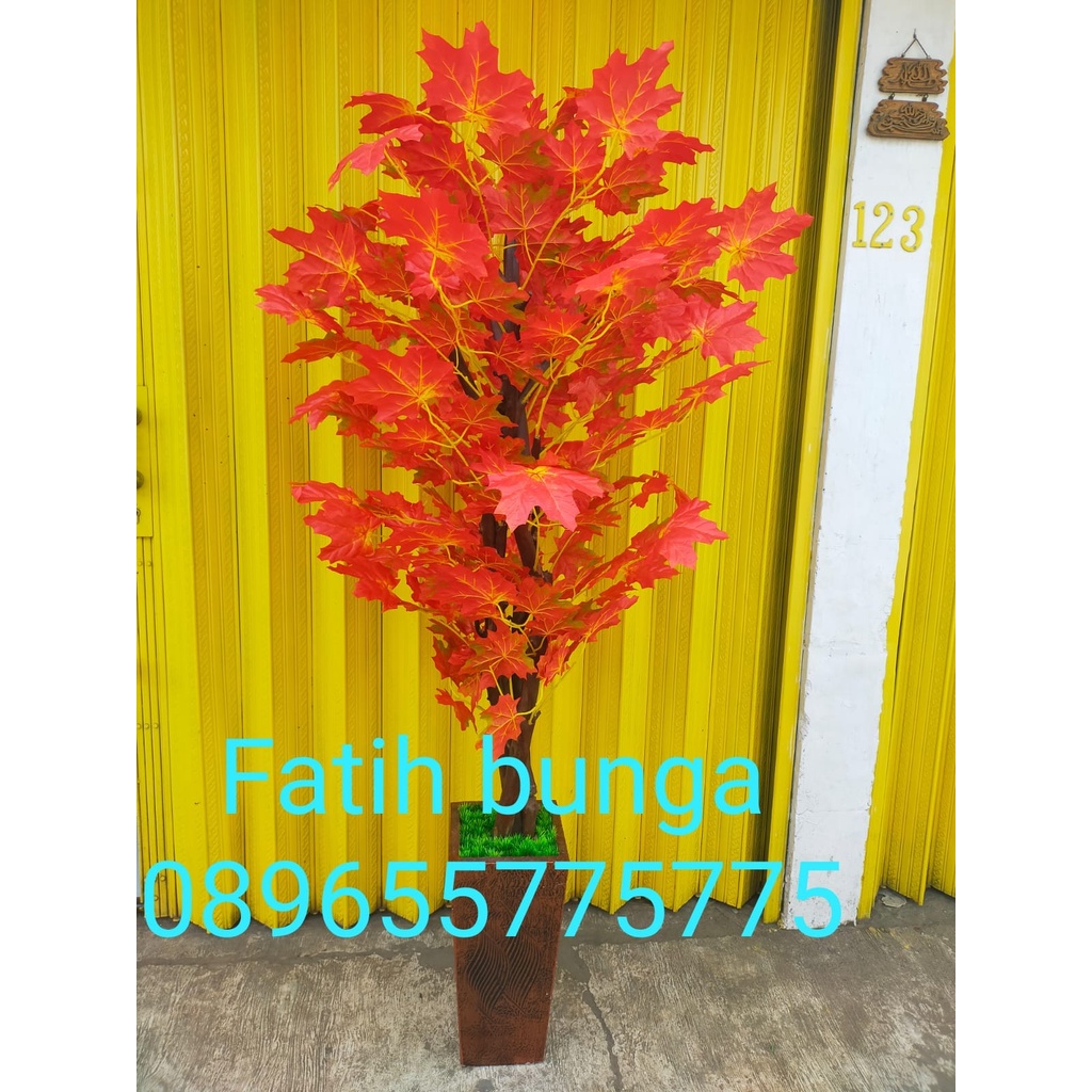 pohon maple merah hias/pohon plastik/pohon artificial/pohon maple 170 cm/termurah/tanaman hias/tanam