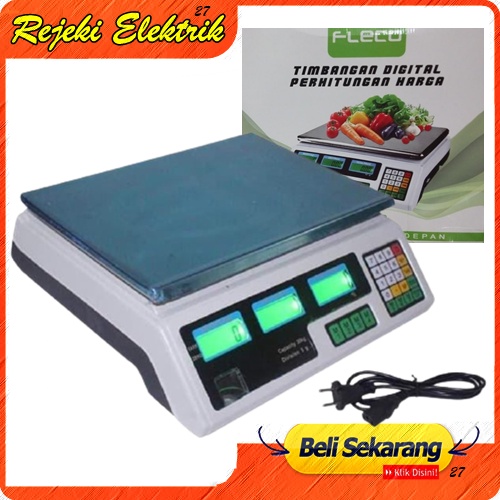 Fleco F-116 Timbangan Digital Perhitungan Harga - Kapasitas 30kg