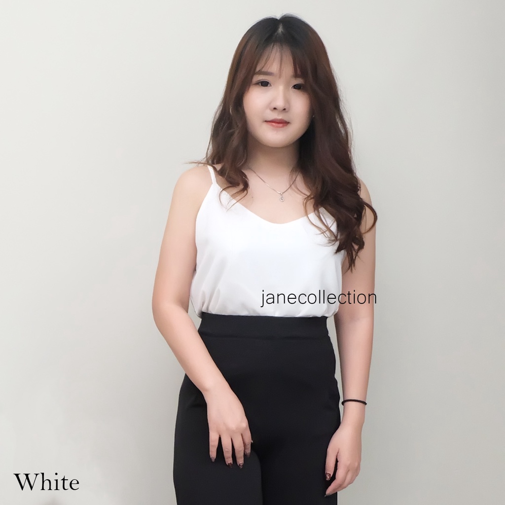 JANE COLLECTION || Basic Camisole - Tank Top Polos Dalaman Blazer Wanita