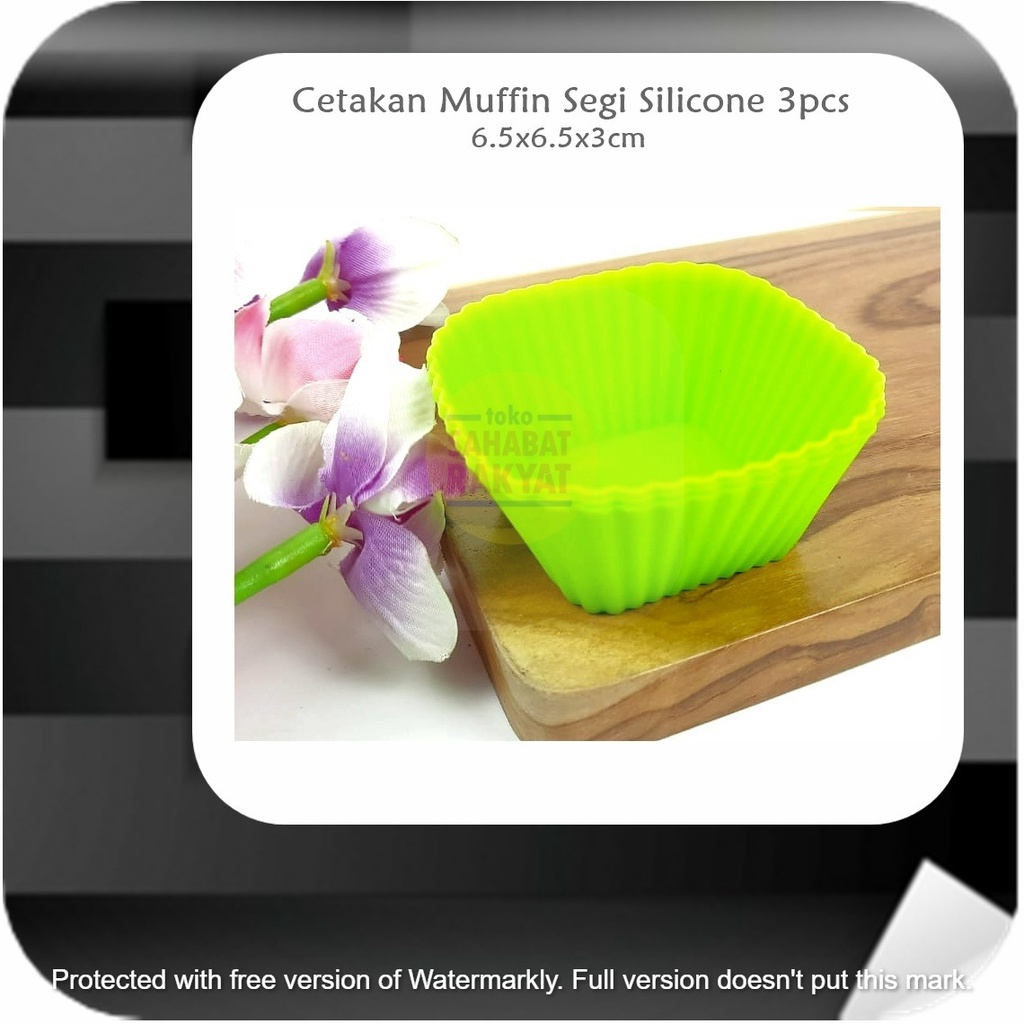 RML991N1 Cetakan Muffin Segi Silicone Warna 3s