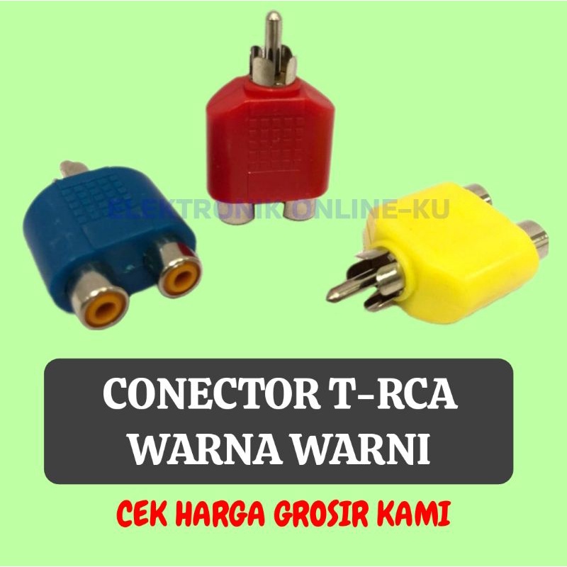 CONECTOR T RCA WARNA WARNI