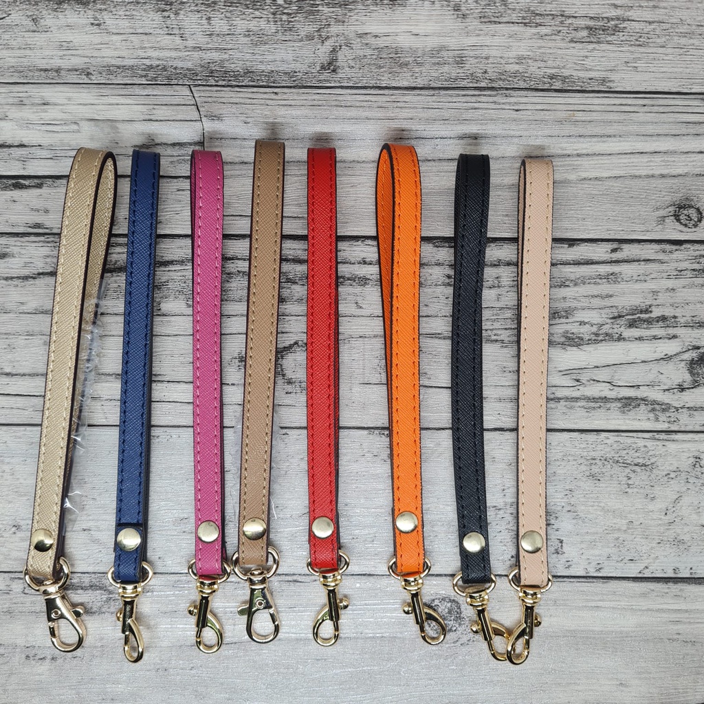 Leather saffiano hand strap/ wallet strap / tali gantungan tas dompet