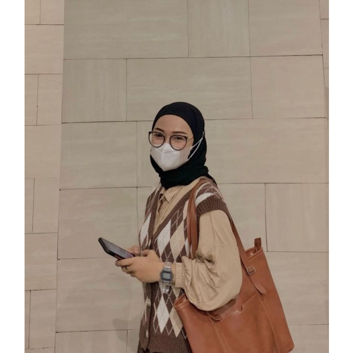 Rompi Korea Atasan Wanita Baju Rajut Kekinian Minaya Vest