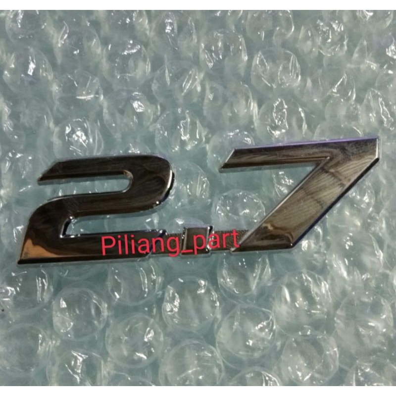 Emblem tulisan 2.7 crom original