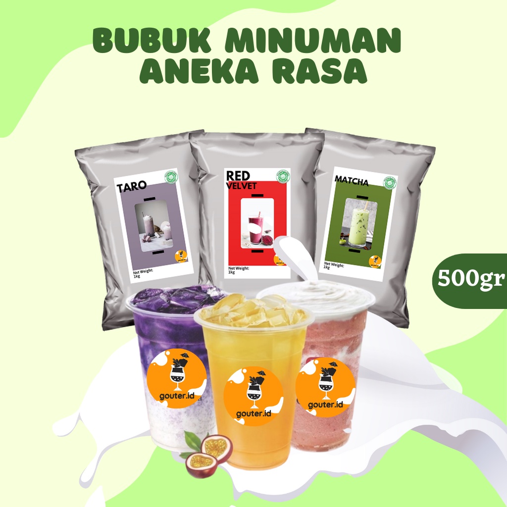 Jual Serbuk Minuman Aneka Rasa 500gr Bubuk Minuman Rasa Boba Bubuk Minuman Kekinian Serbuk 6431