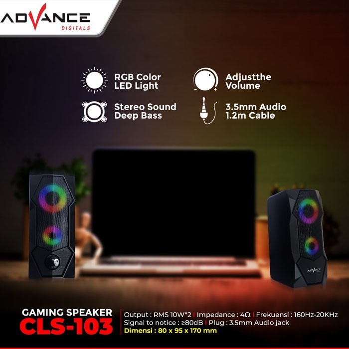 Advance Cls-103 Speaker Gaming Rgb Gaming