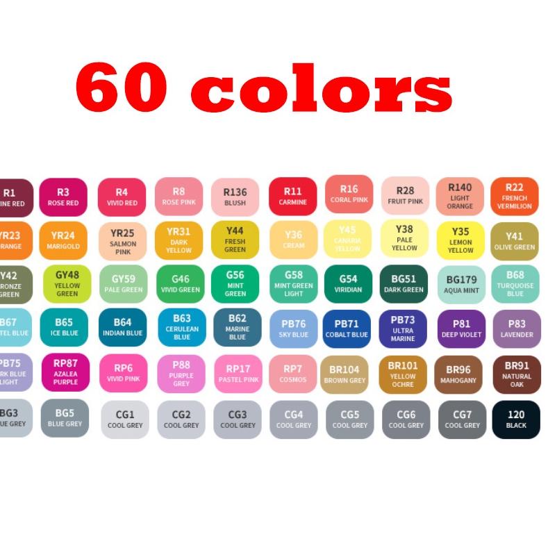 

((R-IDO_♥)) TouchFive 24/36/48/60/80 Warna Sketsa Spidol Umum General Marker Set Animation Markers-berkualitas