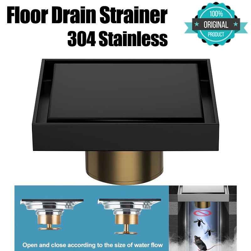 Floor Drain Strainer Saringan Got Kamar Mandi Anti Bau 304 Stainless Anti Serangga /banjir/kecoa/tikus