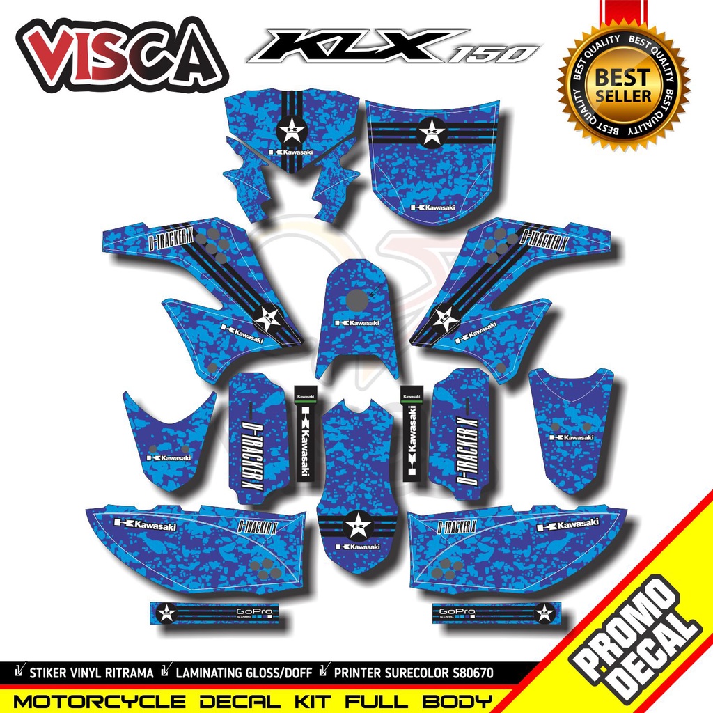 Stiker Klx 150 S Decal Klx Stiker Klx Decal Klx Hologram decal klx s 150 lama Decal Klx 150 S Fullbo