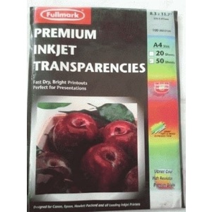 

FULLMARK INKJET TRANSPARENCIES A4