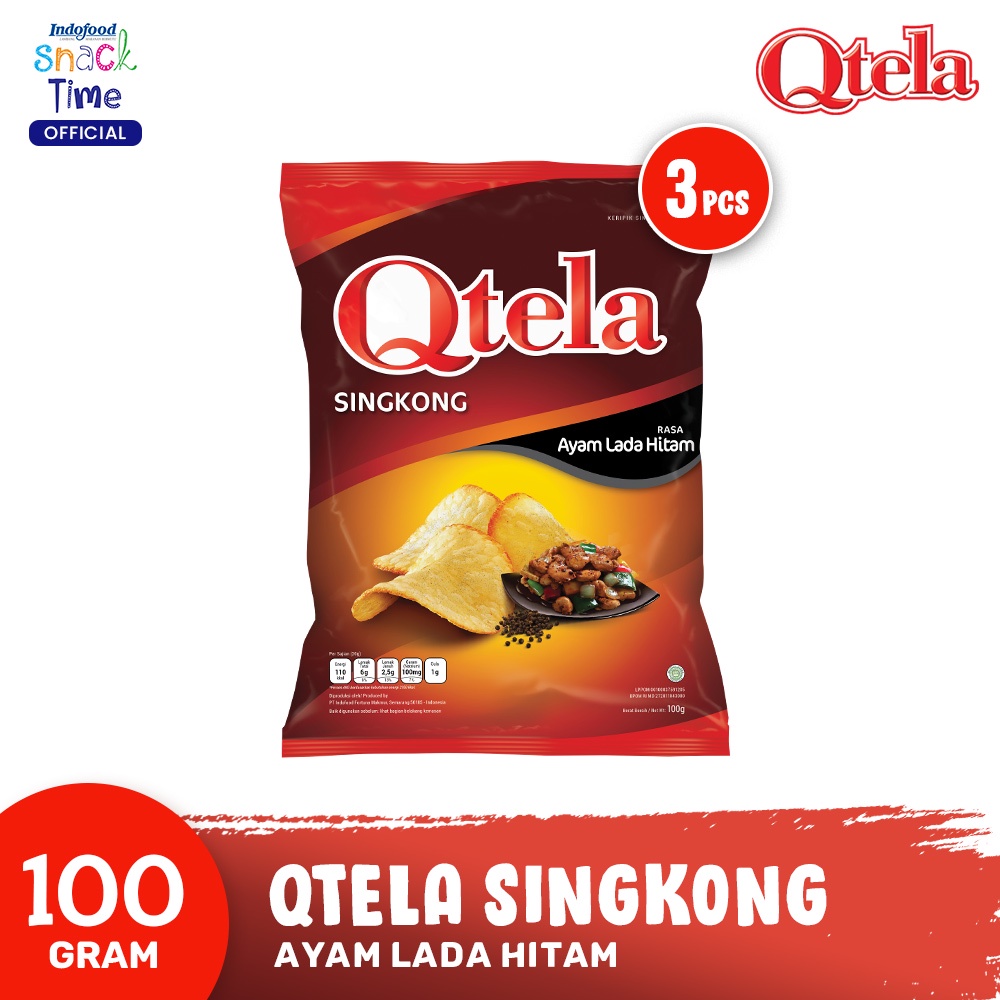 

Qtela Singkong Ayam Lada Hitam 100 Gr - 3 Pcs