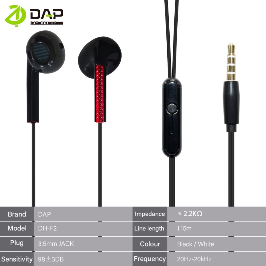 HEADSET DAP DH-F2 SPORT HEADPHONES ENJOY MUSIC