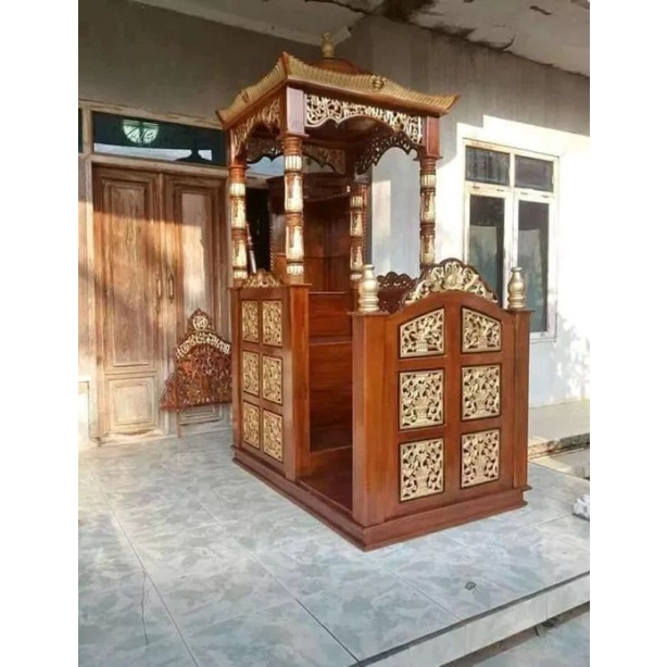 Mimbar jati/podium jati/mimbar mesjid/furniture jati jepara/podium pidato