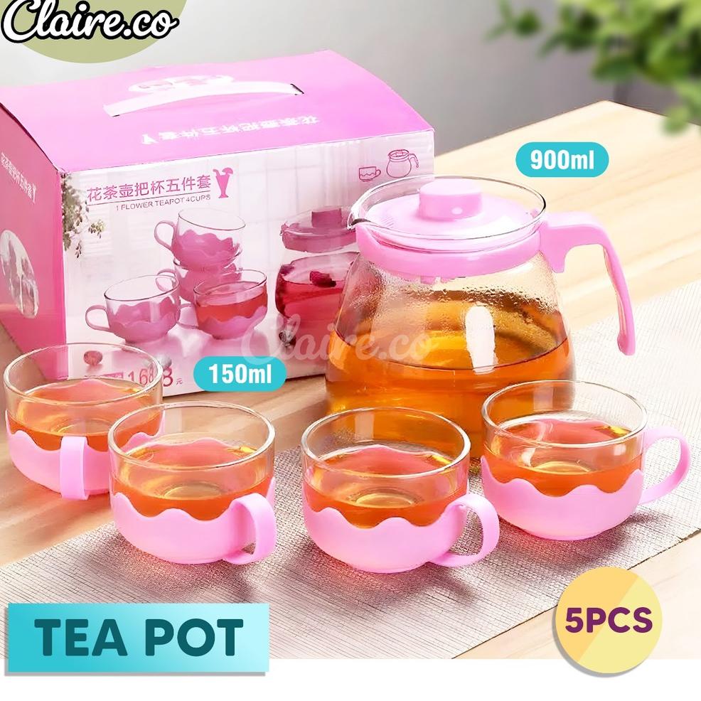 M68T TEAPOT SET//TEKO SET GELAS SARINGAN//TEKO TEH KOPI SUSU//TEKO CANGKIR MUG GELAS