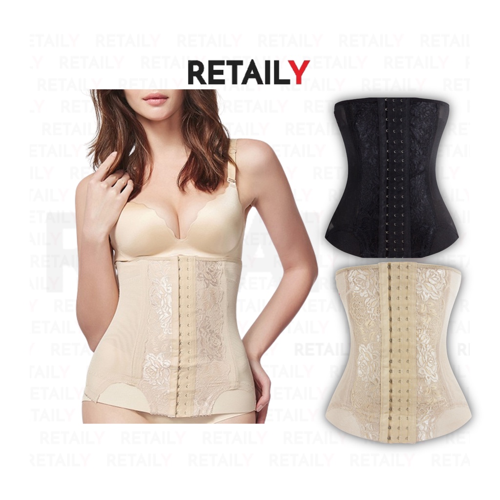 Retaily W222 Korset Slimming Pembentuk Tubuh Model Sabuk Klip Motif Pelangsing Perut Wanita
