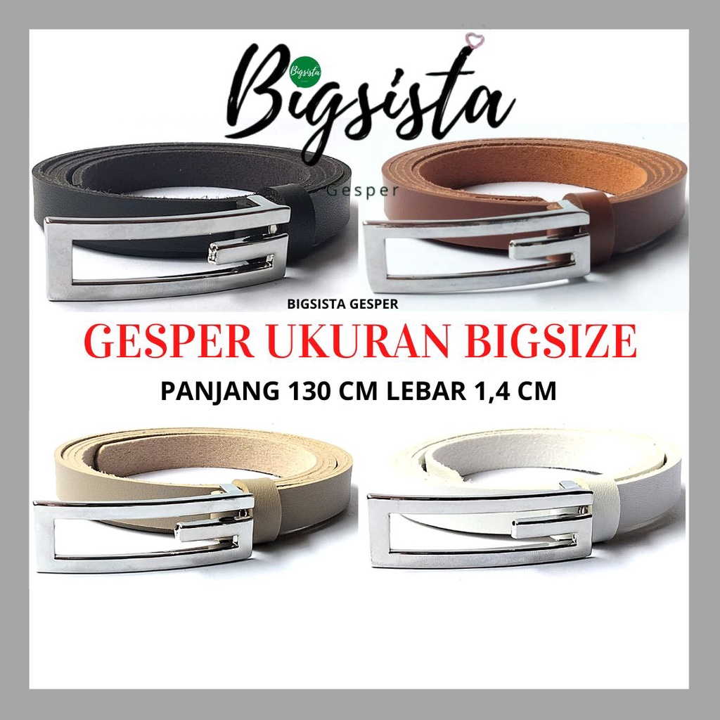 Ikat Pinggang Wanita Jumbo Untuk Gamis Kepala Bulat RingBelt Gesper Wanita Ukuran Panjang Bigsize Aksesoris Gaun Dress Kemeja