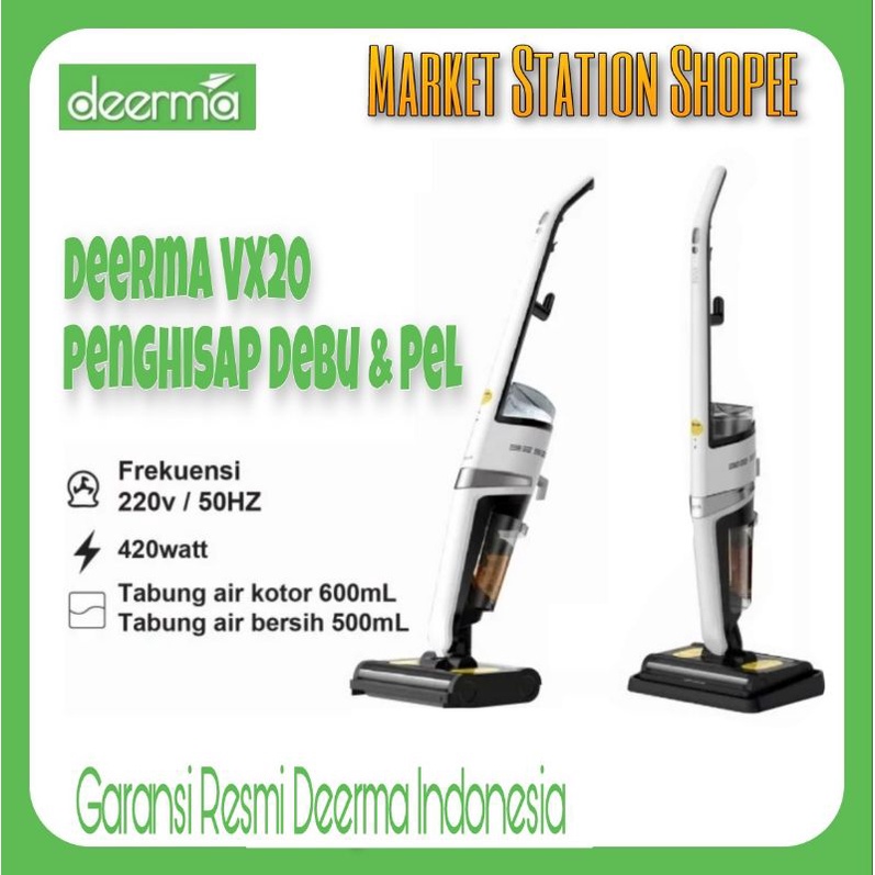Deerma VX20 Wet Dry Smart Vacuum Cleaner dual Shaft Penyedot Debu dan Pel