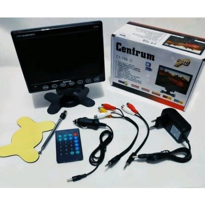 TV Monitor TFT LED Mobil CENTRUM CT-708 (7inch) USB TV TUNER