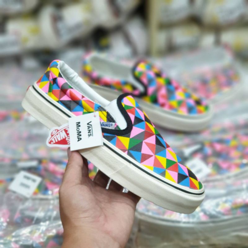 sepatu vans slip on moma unisex multicolor pria dan wanita