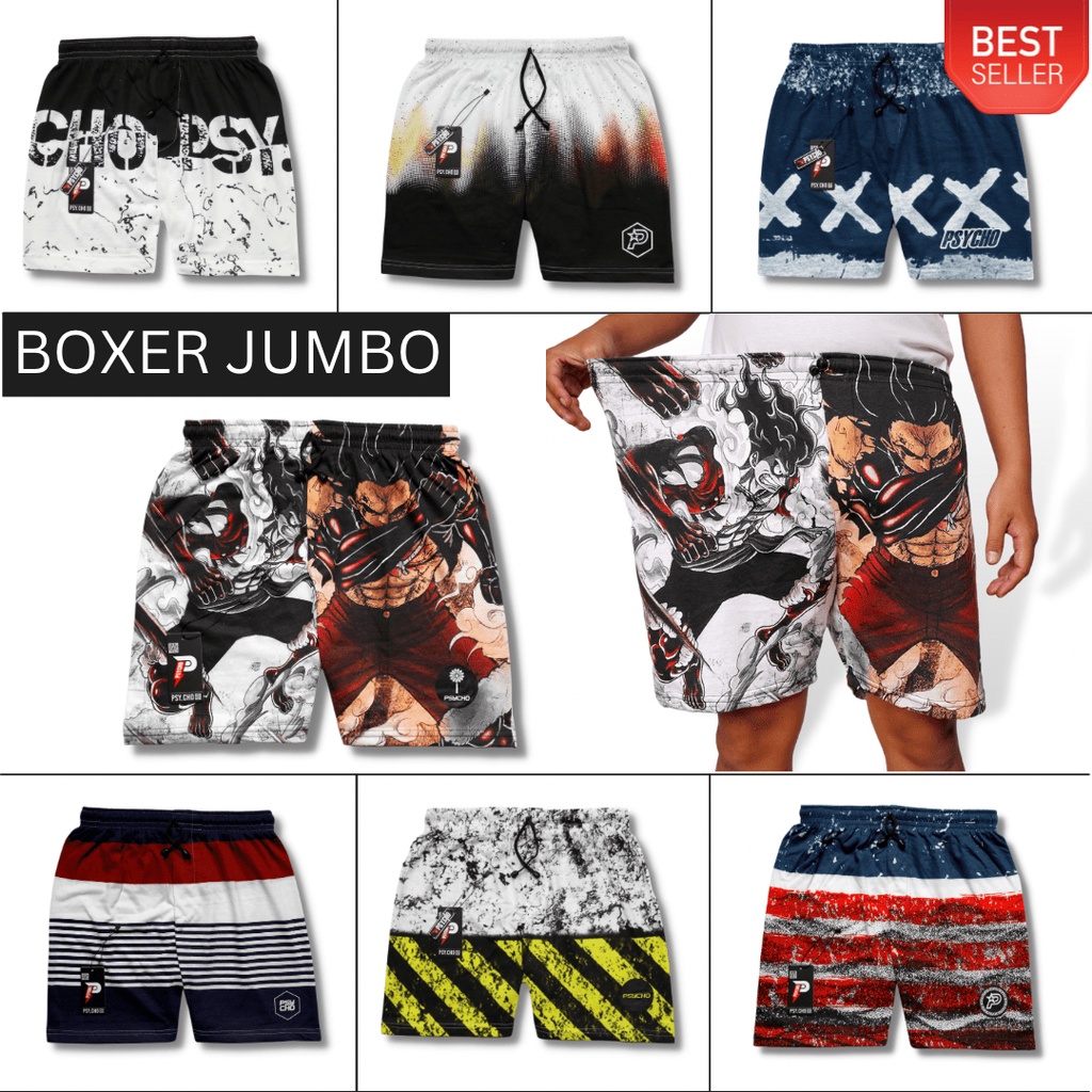 BEST SELLER - BOXER JUMBO BIG SIZE| CELANA PENDEK KOLOR BOXSER PRIA| CELANA DALAM BOKSER BAHAN KATUN