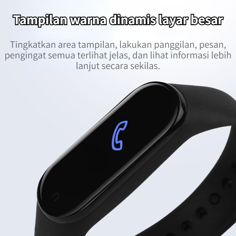 M5 Smart Watch Monitor Detak Jantung Darah Oksigen Tingkat Pedometer Bluetooth Tahan Air Smart Watch