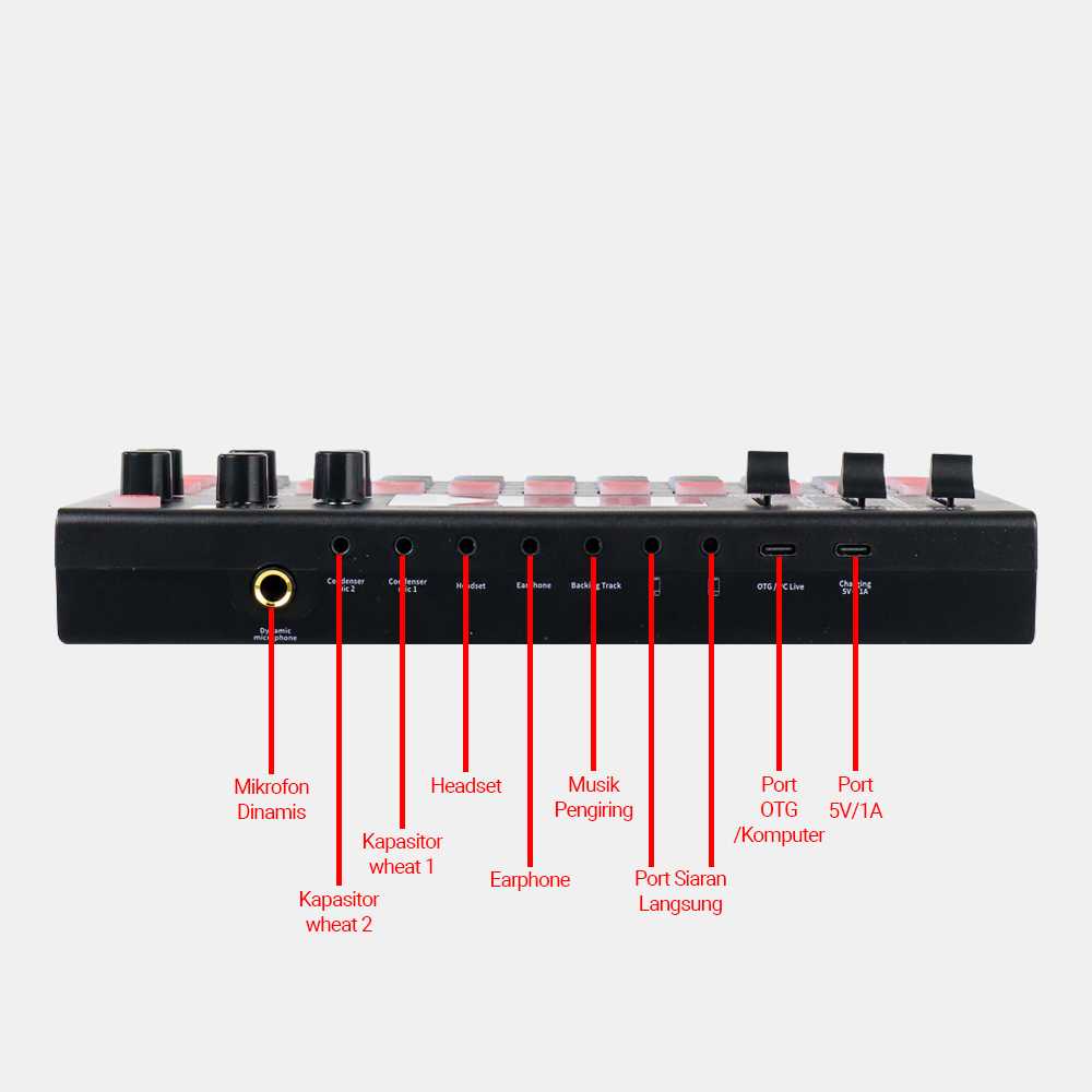 MOOER Mixer USB Sound Card Live Broadcast Recording Special Effect M9