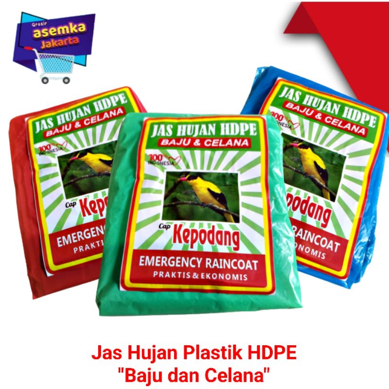 Jas Hujan Plastik Emergency Raincoat  Plastik Hdpe grosir