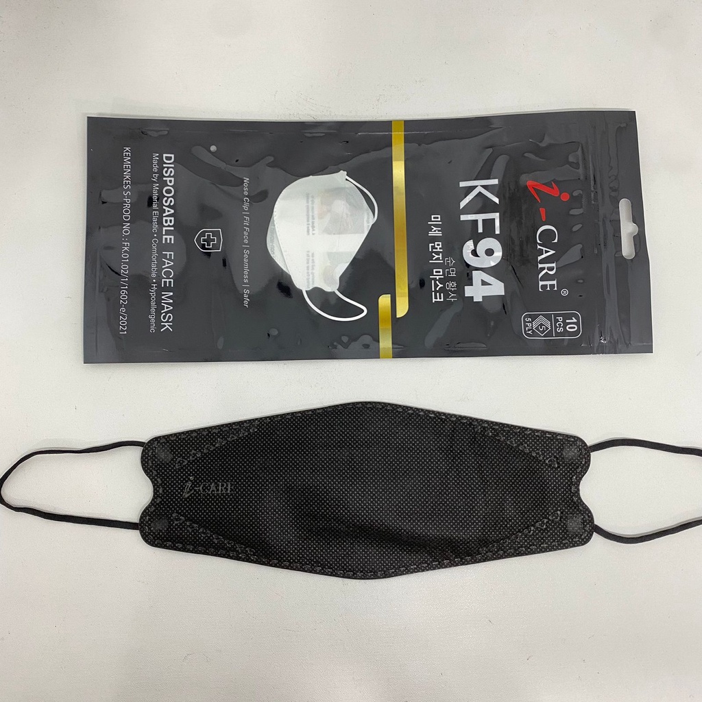 Masker ICARE KF94 5PLY Hygenic Ziplock Bag 10pcs 3D Protection Filter Mask