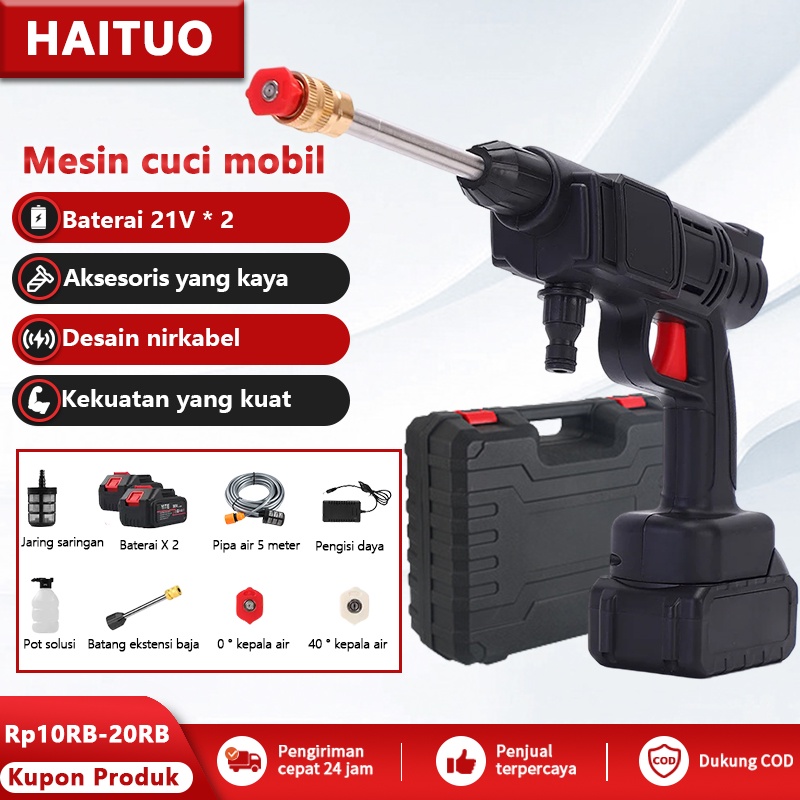 Alat Cuci Mobil 2 Baterai dan Case Mesin Cuci Mobil Reaim jet cleaner Cuci Staem 600W Ac Mobil Screen Sablon Berkualitas Pompa Mesin Steam Power Spayer Alat Portable Nirkabel