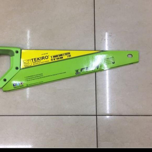 tekiro gergaji kayu 2 mata 18 in - gergaji potong tekiro