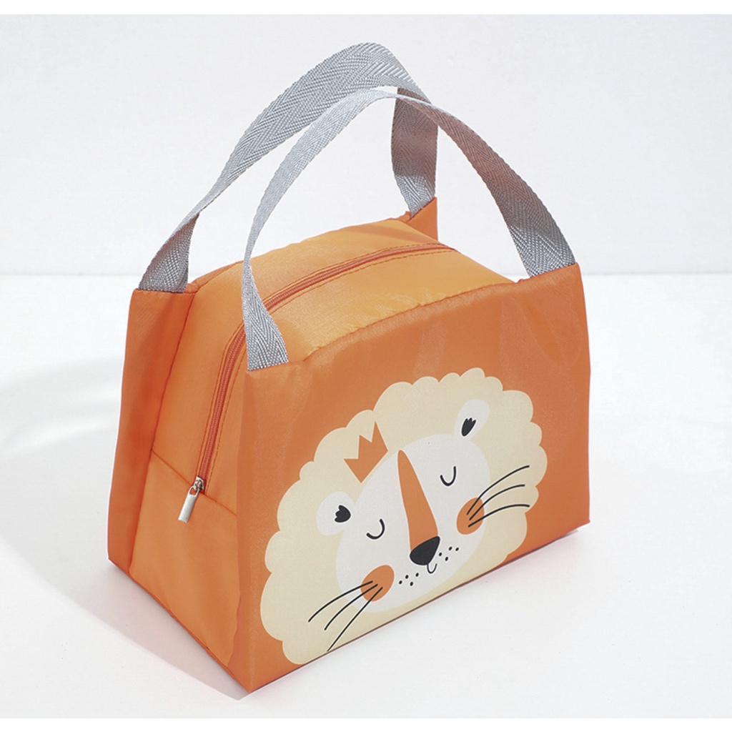 NAOMI - Peony Lunch Bag Import - Tas Makanan - tas bekal - Karakter Bagus Cartoon Hand Bag Lunch Box Waterproof - tas bahan canvas premium - tas makan premium