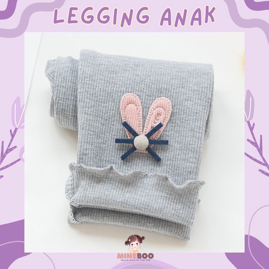 mineboo LEGGING PRINCESSBUNNY legging anak perempuan bahan adem/legging import