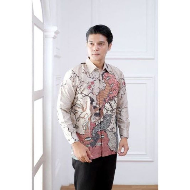 KEMEJA BATIK SEMI SUTRA SILKY FURING PREMIUM  BATIK PEKALONGAN FASHION PRIA M L XL XXL KEMEJA KANTOR