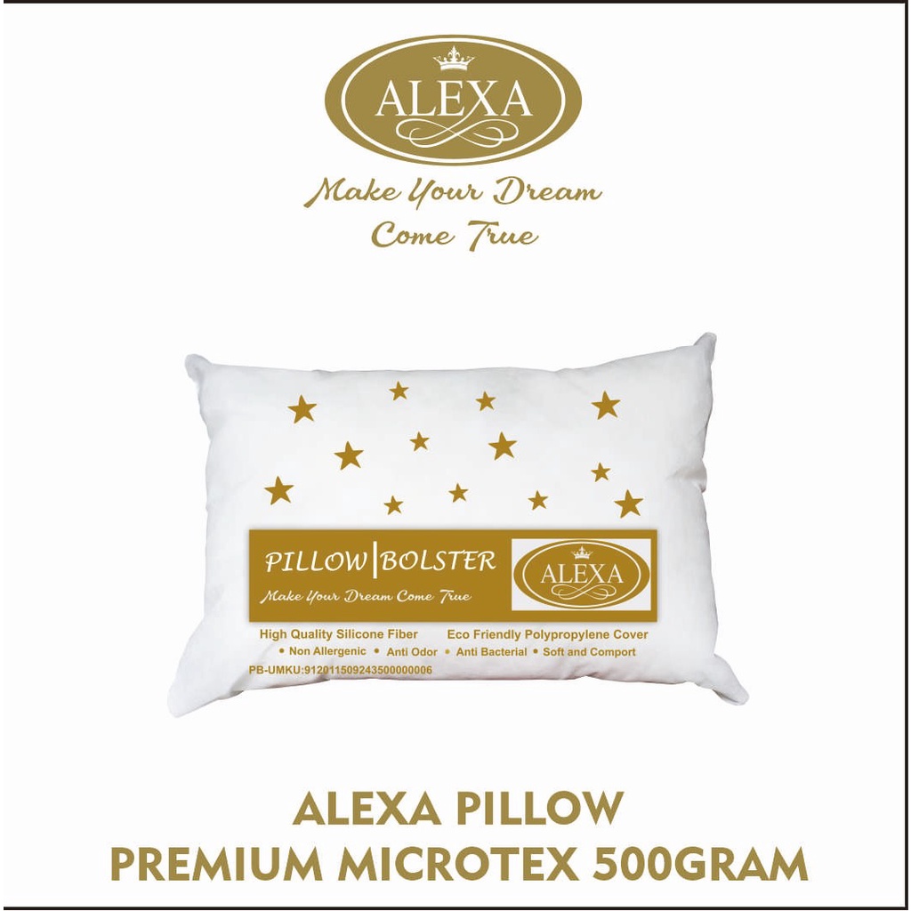 ALEXA Paket 1 Bantal &amp; 1 Guling Hotel Microtex 500Gram