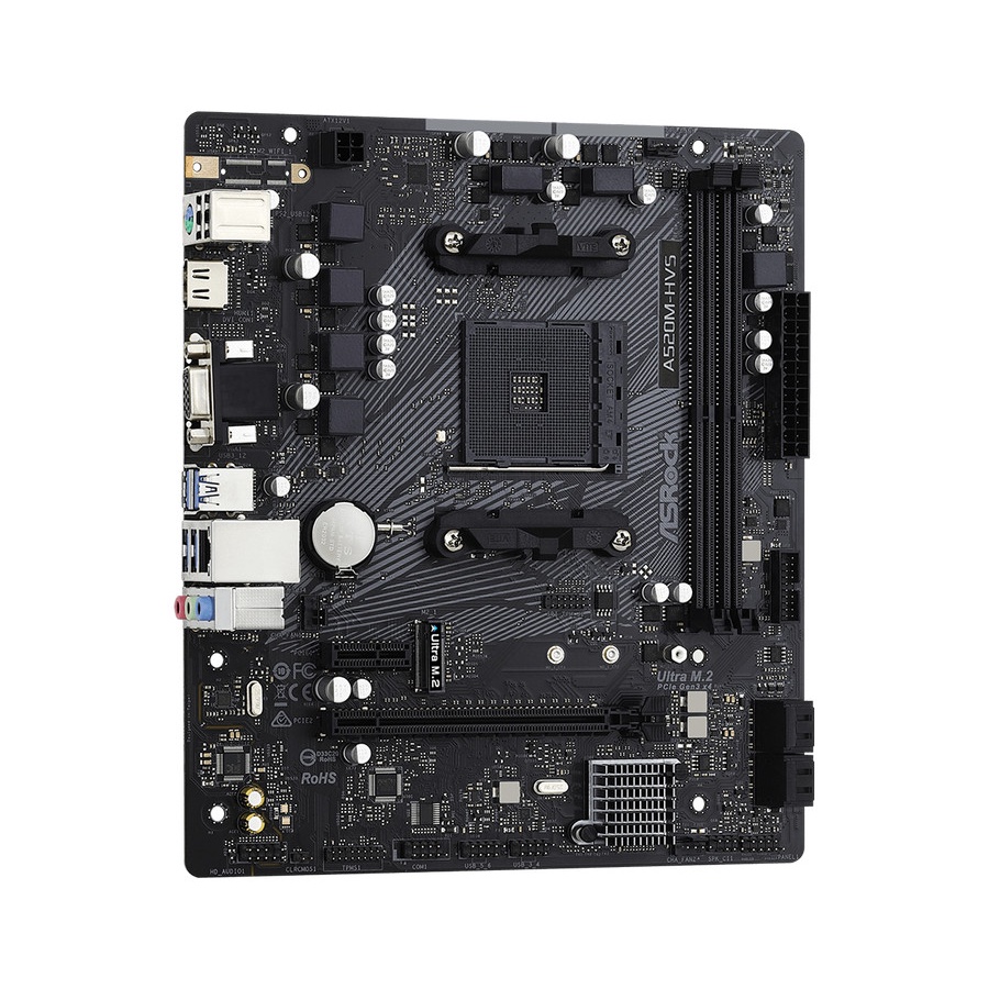 ASRock A520M-HVS (AM4, A520, DDR4, USB 3.2, SATA3)