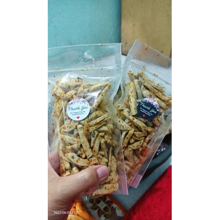 

basreng jeletot wangi daun jeruk,pedas renyah gurih 100grm