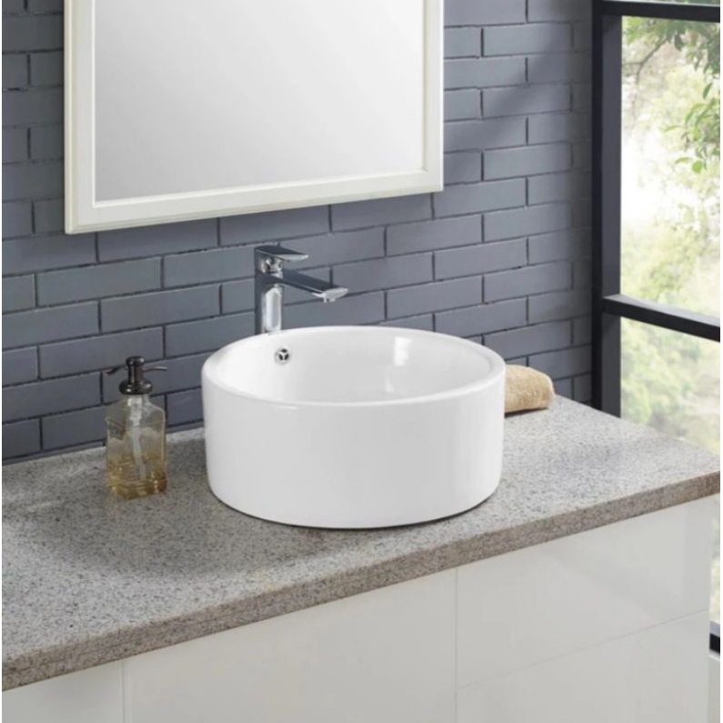 Classica Italiano wastafel cuci tangan keramik modern bulat minimalis