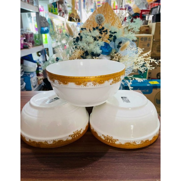 mangkok keramik mahkota, mangkuk sup, ukuran 9 inc, keramik tebal