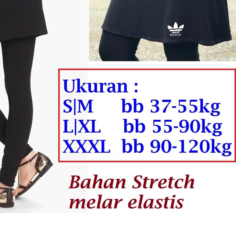 Rocela Celana Legging + Rok Senam Olah Raga Wanita Leging ROK Sport Ukuran Jumbo dan STD Untuk lari 