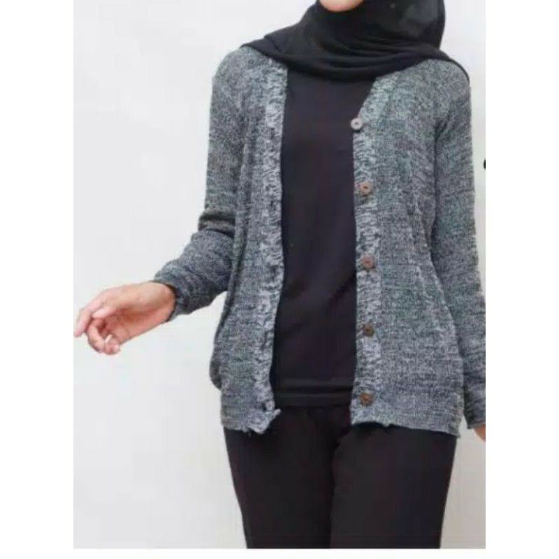 SWEATER CARDIGAN KANCING BATOK