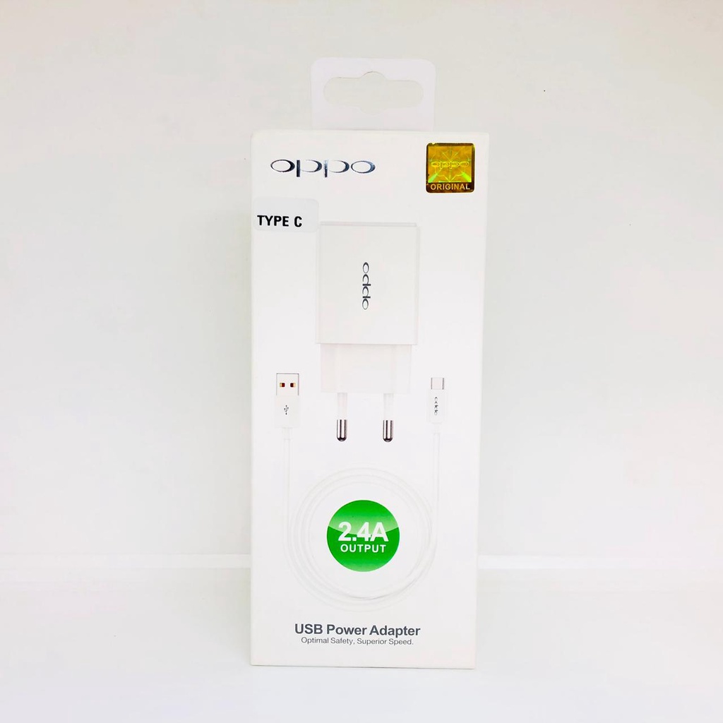 PROMO Travel charger OPPO 2.4A charger ori oppo 2.4A real ic MICRO &amp; type C for android smartphone