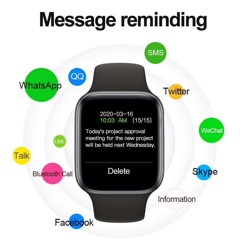 (Ori Bergaransi) Smartwatch Series 5 Terbaru T500 Layar Cerah | Bisa Custom Foto, Notifikasi ,Tleponan Dll | Jam Tangan Pintar