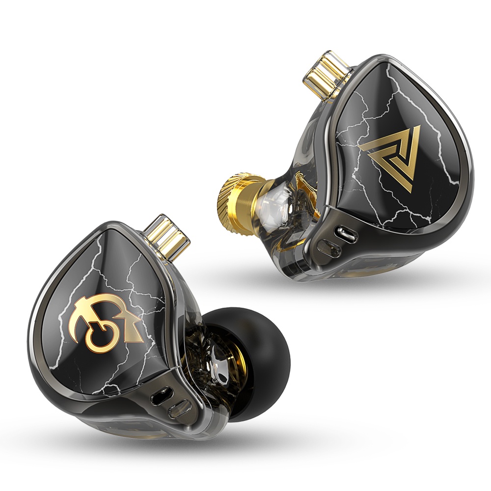 Qkz X HBB Earphone In Ear bass Dinamis 1 Dinamis Lapis Titanium 10mm noise canceling
