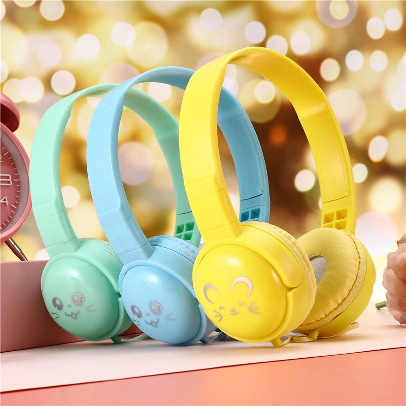 Headphone Macaron Bando J18 + Microphone Extra Bass Earphone - Handsfree - Headset Bando kucing - Handsfree Bando Cat PROMO SEN-AB