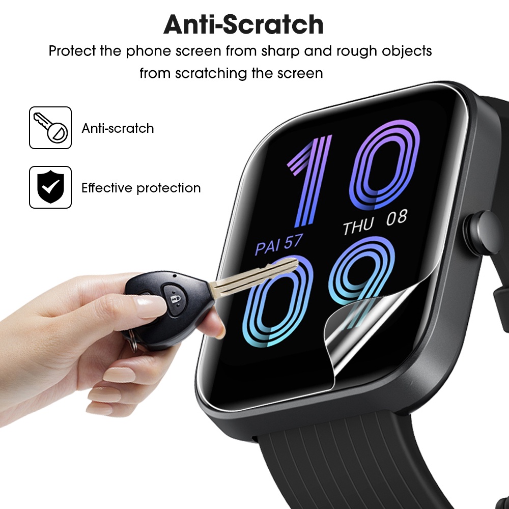 1 Pc Film Pelindung Layar Bahan TPU Anti Gores Untuk Xiaomi Amazfit Bip3 Bip3 Pro