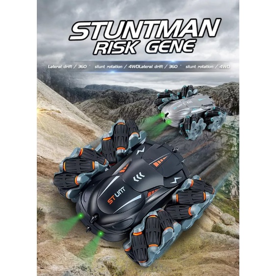 Mainan Anak Laki-Laki Remote Control Kontrol Stunt Car Elves, RC Stunt Car