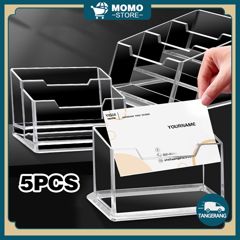 

丨5PCS丨Stand Kartu Nama Akrilik / Tempat Name Card Acrylic Holder Kotak
