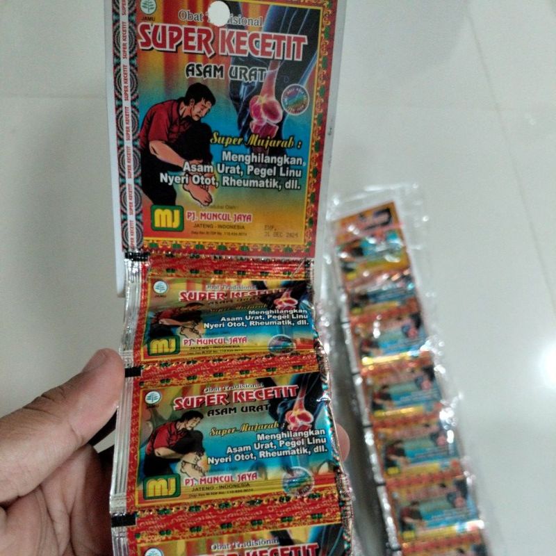super Kecetit Original Obat Asamurat kemasan renceng