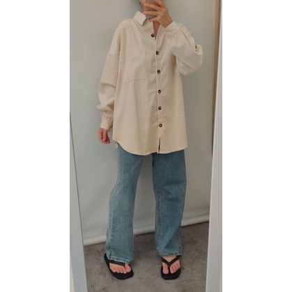 pocket oversized shirt/Corduroy import